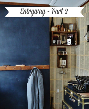 Chalkboard Wall Entryway Makeover
