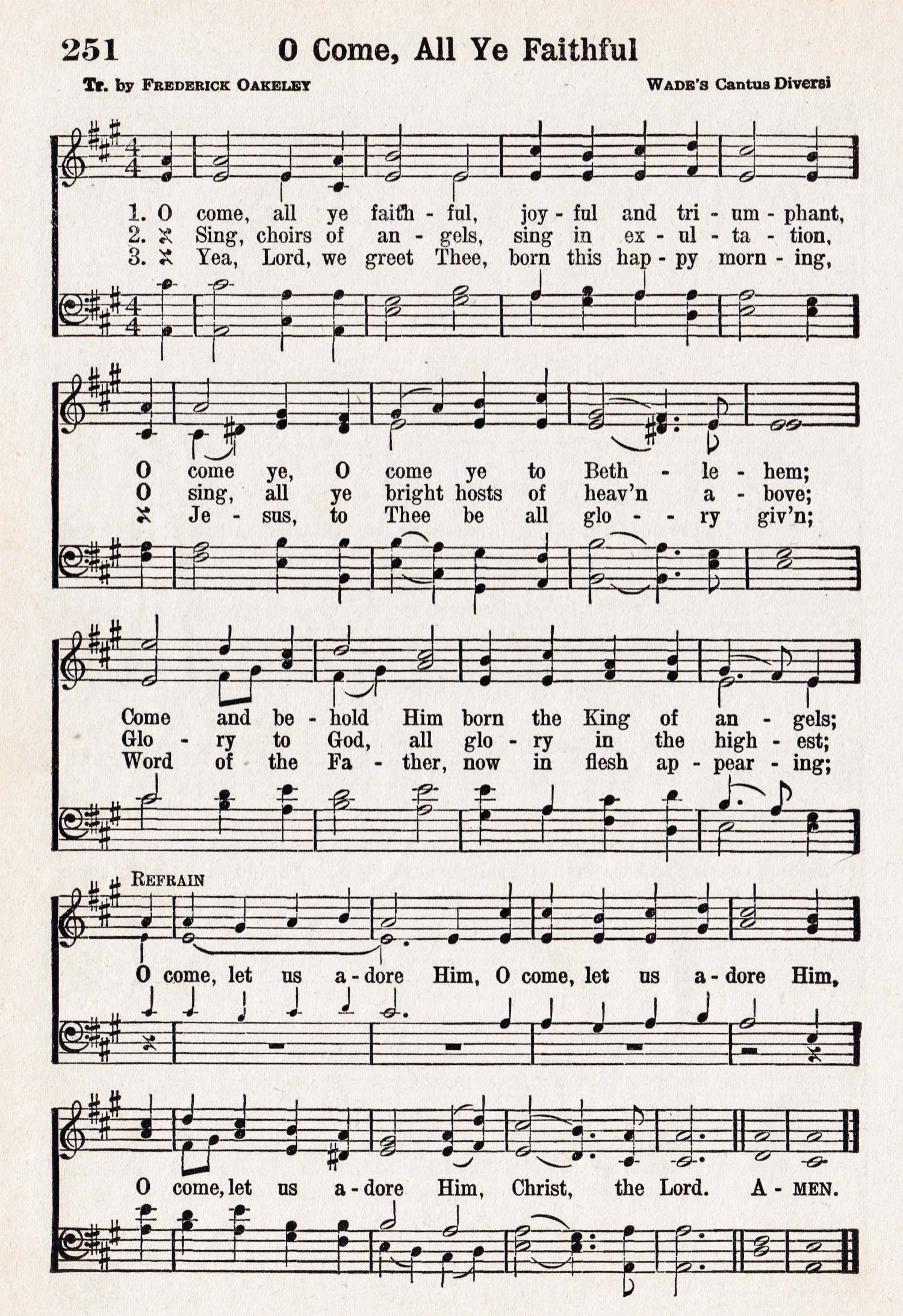 O Come, All Ye Faithful - Printable Antique Christmas Music Page - Knick of Time