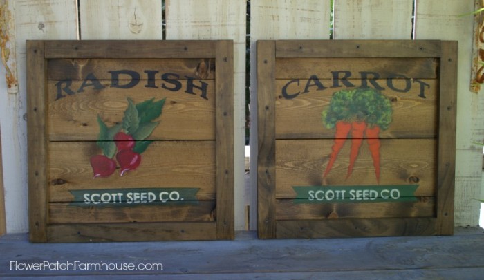 vintage crate sign