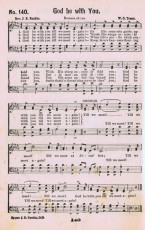 God Be With You Antique Hymn Book page from Knick of Time
