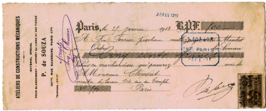 Antique French Typography Paris Check from Knick of Time