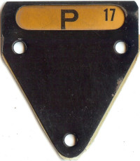 alphabet metal tags p,q,r 001
