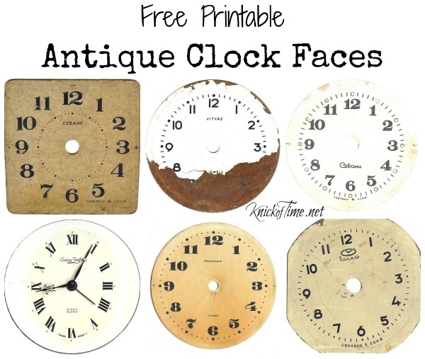 Antique Clock Face Graphics