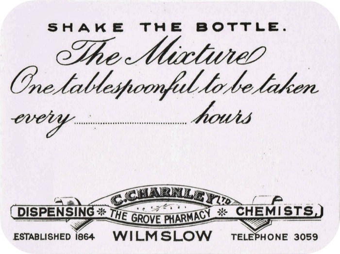 The Grove Pharmacy Antique Label Printable