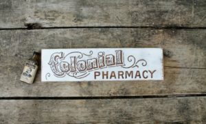 Antique Graphics Colonial Pharmacy Sign