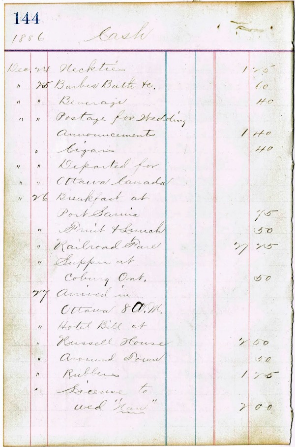 1800's Antique ledger page printables from Knick of Time