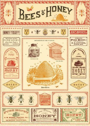Bees and Honey school chart home decor - KnickofTime.net
