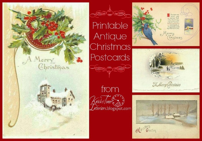 Antique Christmas Postcards via Knick of Time