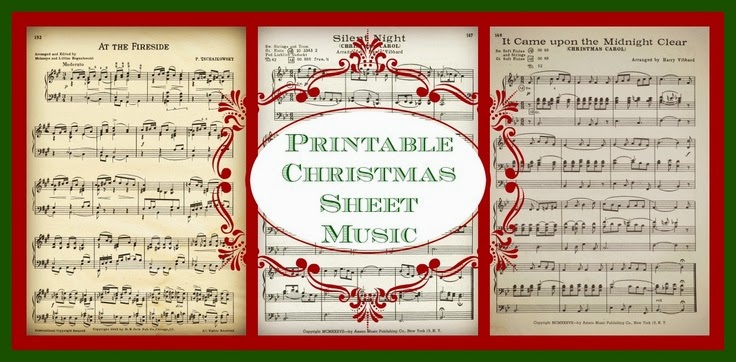 Printable Antique Christmas Sheet Music from Knick of Time