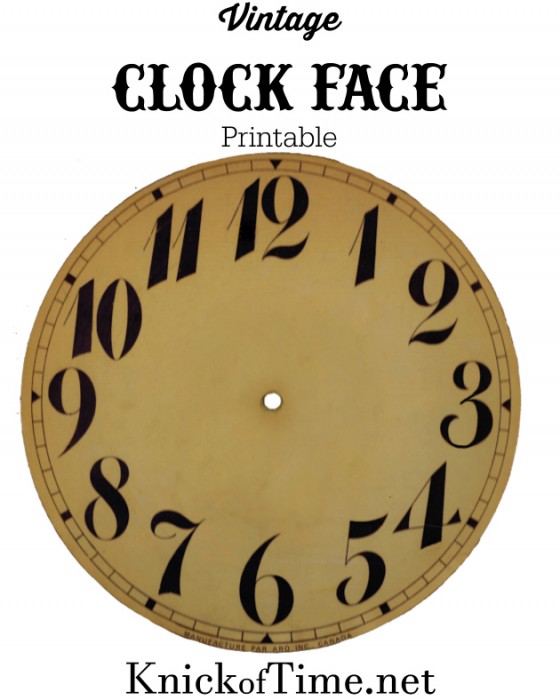 Farewell 2013 - HELLO 2014! Vintage Clock Face Printable - Knick of Time