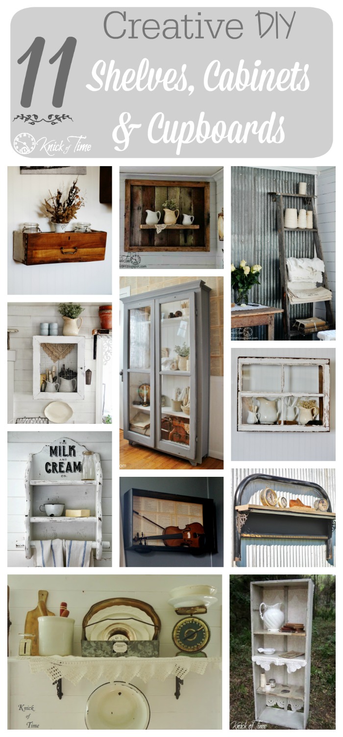 Upcycled Shelves and Cabinets