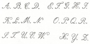 Antique Alphabet Clip Art Graphic