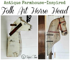 Antique Farmhouse Inspired Horse Head Folk Art via Knick of Time