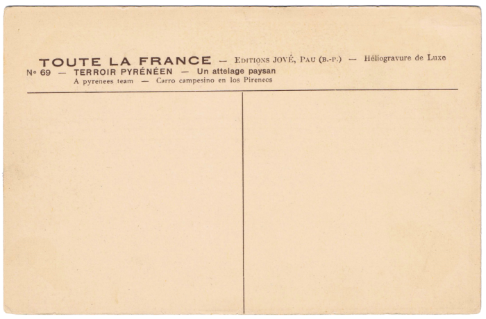 Free Printable French Graphics - Front and Back of Postcard - Knick of Time