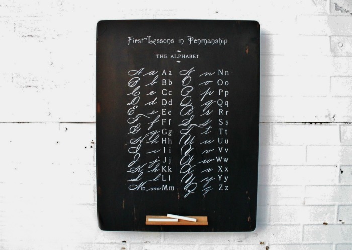 School Primer Alphabet Chalkboard
