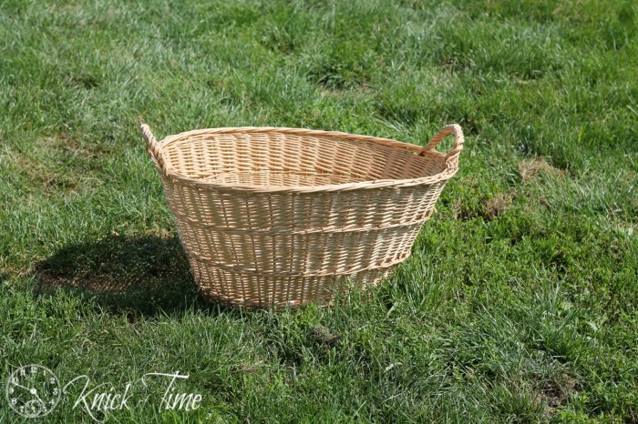 wicker basket makeover before photo