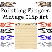 Pointing Fingers Vintage Clip Art from Knick of Time