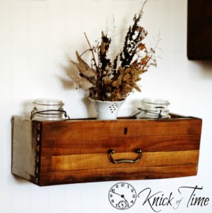 Repurposed Drawer Storage Shelf by Knick of Time