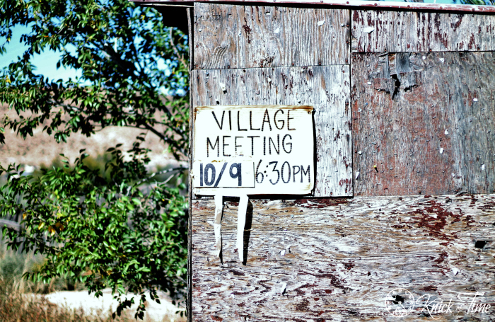 New Mexico rural village sign