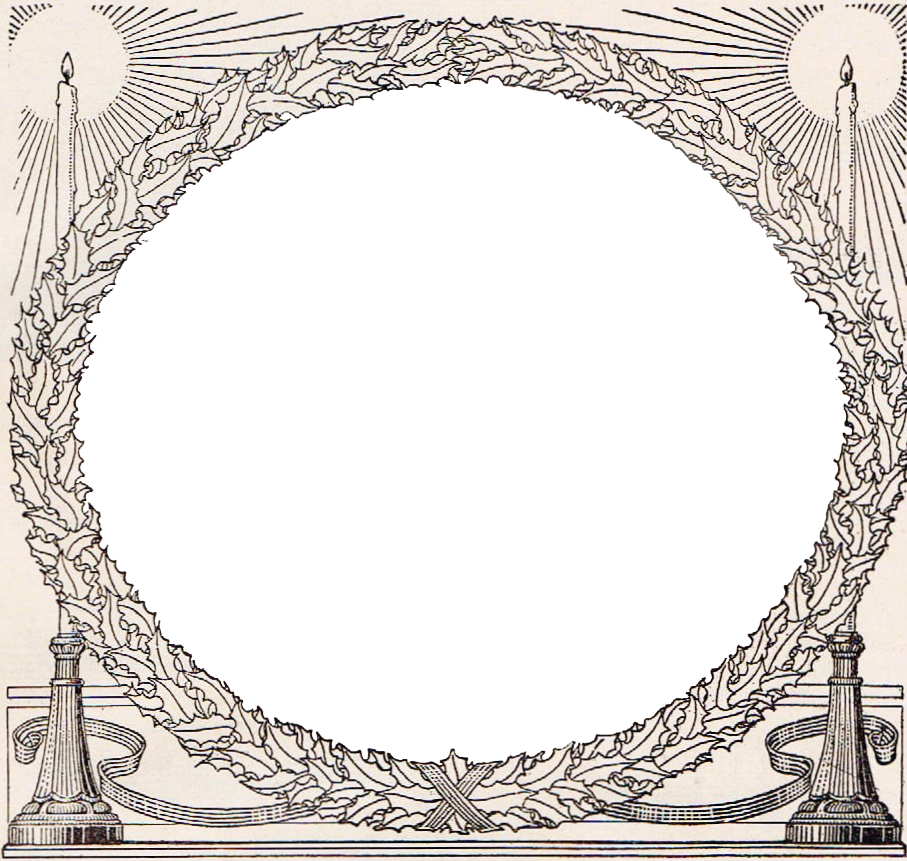 Christmas Clip Art Holly and Candles copy