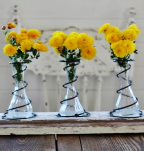 bed spring flower vases