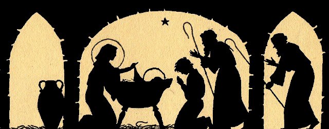 Christmas nativity silhouette