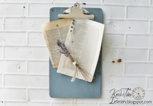 Clipboard display for ephemera and photos | www.knickoftime.net