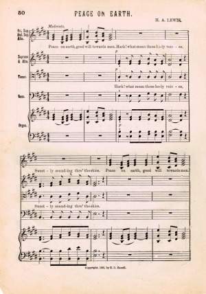 Peace on Earth Printable Antique Christmas Sheet Music from Knick of Time | www/knickoftime.net