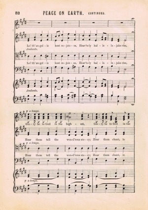 Peace on Earth Printable Antique Christmas Sheet Music from Knick of Time | www/knickoftime.net