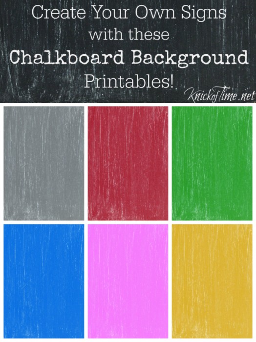 Chalkboard Printable Backgrounds and Tutorial to Make Your Own Custom Colors Knick of Time