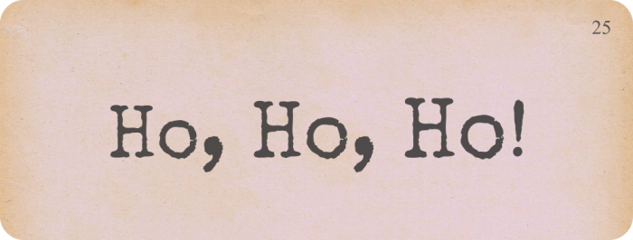 Christmas Flash Card Ho