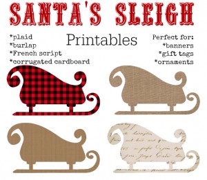 Christmas Printables Santa's Sleigh