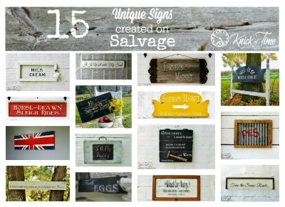 salvaged wood signs