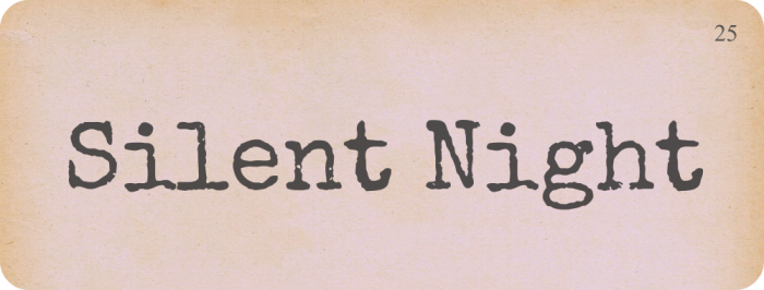 Vintage Flash Card Silent Night