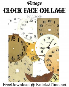 Antique Clock Face Printable and Tin Can Craft - Knick of Time