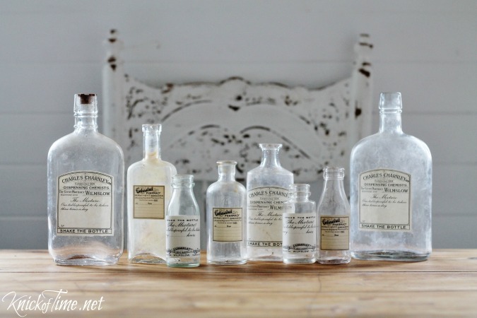 antique apothecary bottles