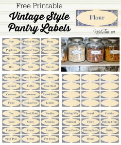 Vintage Pantry Labels - KnickofTime.net