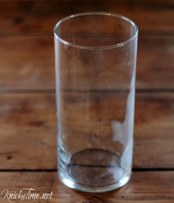 Glass silhouette candle holder