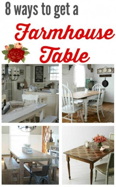 farmhouse table collage
