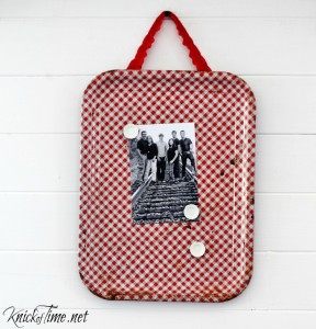 red gingham picnic tray