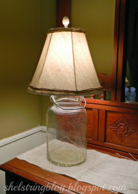 antique butter churn lamp