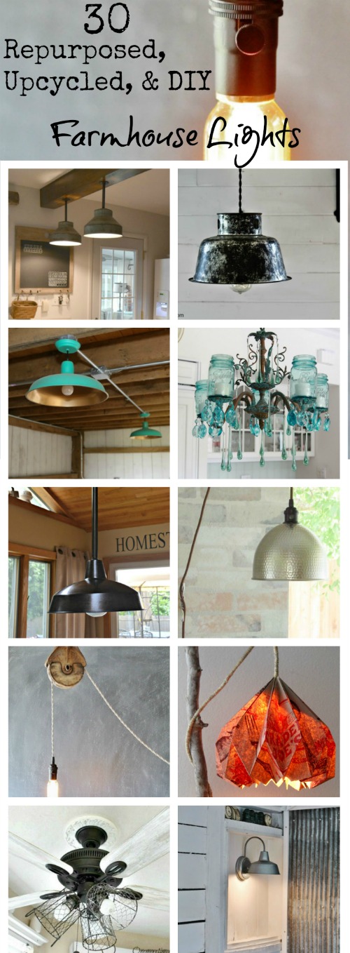 farmhouse lights and lamps via Knick of Time