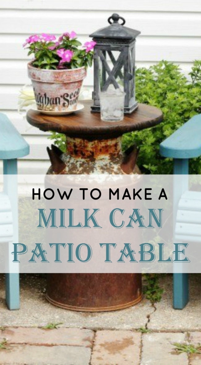 how to make a milk can patio table | www.knickoftime.net