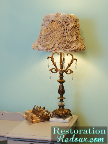 drop cloth lampshade
