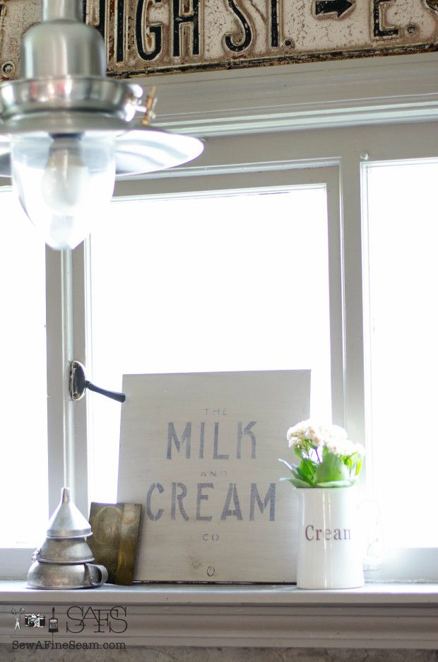 milk and cream company sign