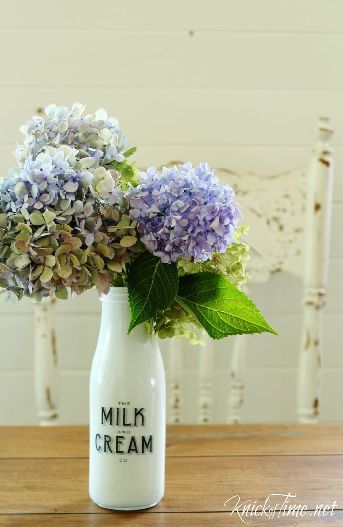 milk bottle vase