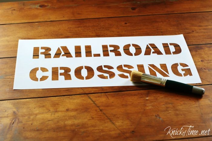 railroad sign stencil from Knick of Time