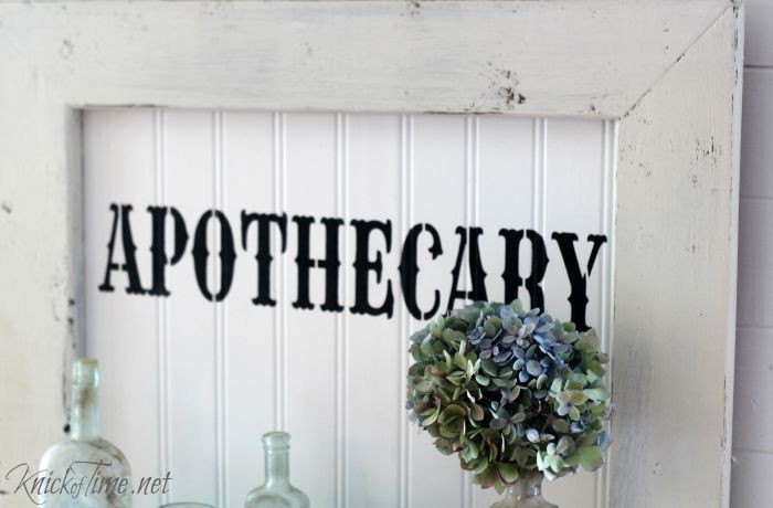 stenciled sign