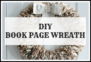 DIY book page Christmas wreath