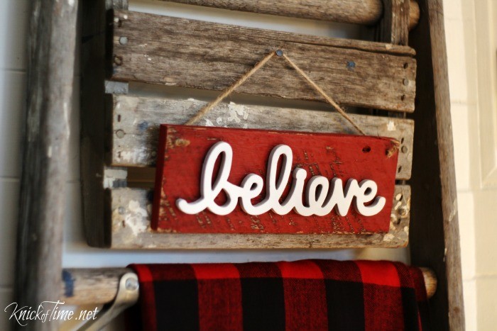 Rustic Believe in Christmas sign - Knick of Time